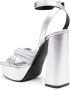 Sergio Rossi Zilveren Sandalen met Metallic Afwerking en Gedraaide Bandjes Gray Dames - Thumbnail 3