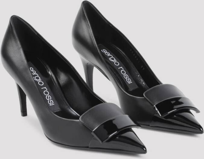 Sergio Rossi Zwarte Pumps Hak 7 5cm