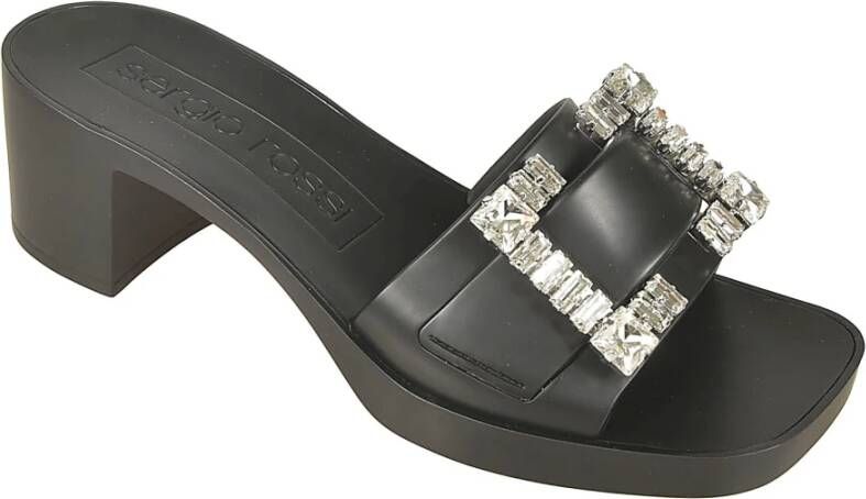 Sergio Rossi Zwarte Sandalen Elegante Stijl Black Dames