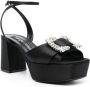 Sergio Rossi Zwarte Sandalen met Juweelversiering Black Dames - Thumbnail 2