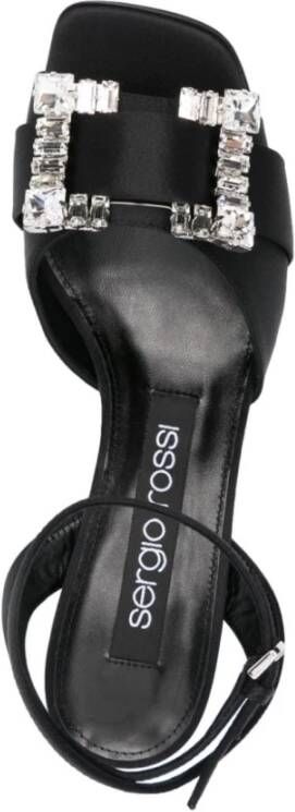 Sergio Rossi Zwarte Sandalen met Juweelversiering Black Dames