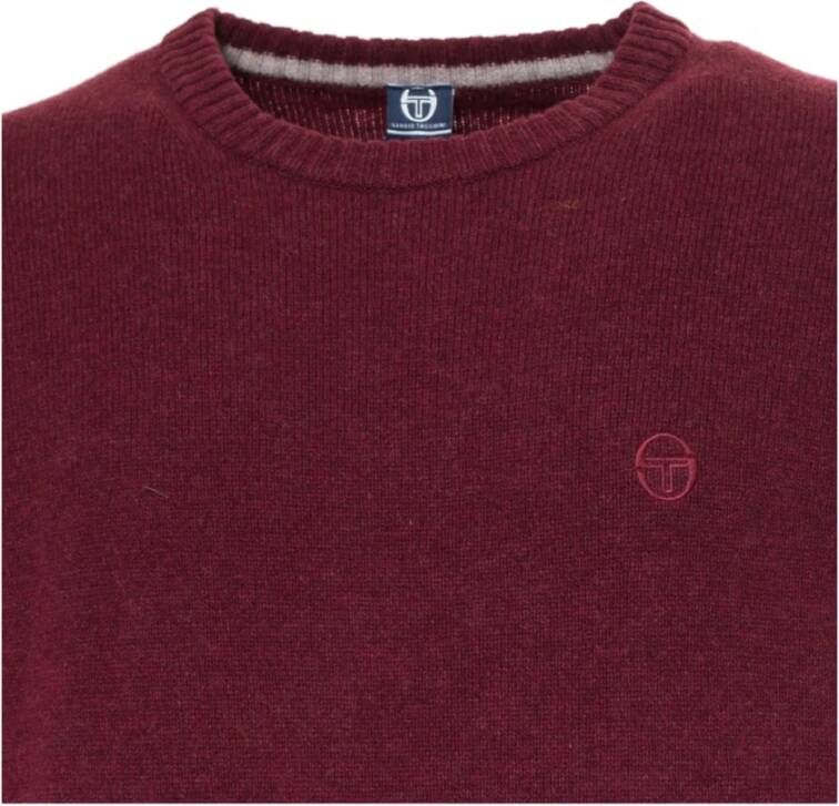 Sergio Tacchini Wollen trui met ribboorden en zichtbaar logo