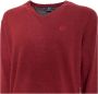 Sergio Tacchini Wollen trui met V-hals geribbelde boorden en zichtbaar logo - Thumbnail 2