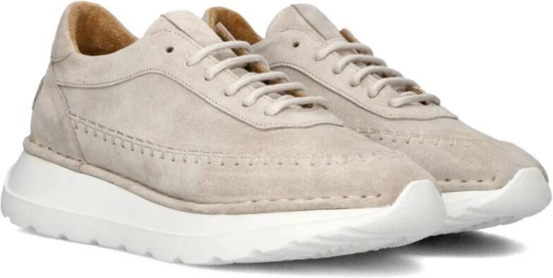 Shabbies Beige Suède Lage Sneakers Beige Dames