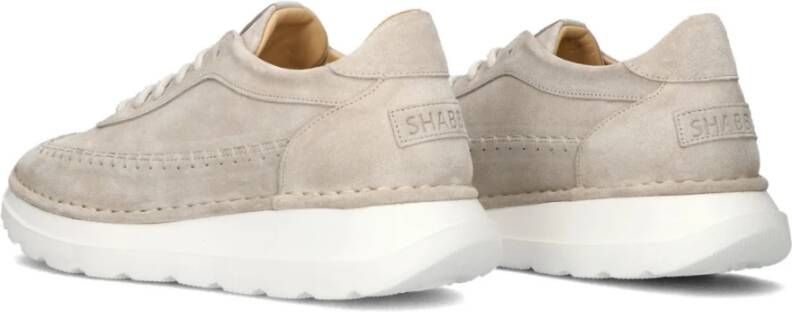 Shabbies Beige Suède Lage Sneakers Beige Dames