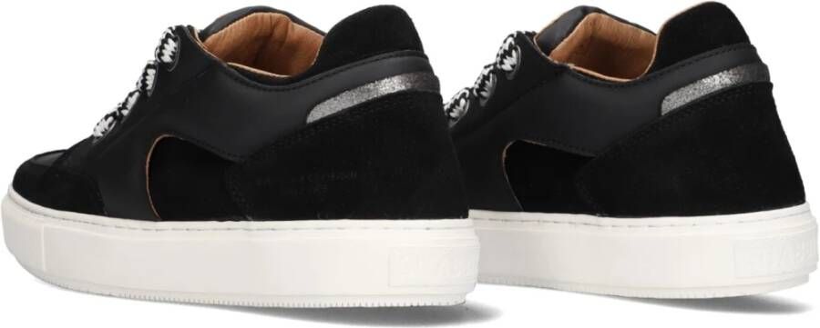 Shabbies Chunky Zwarte Leren Sneakers