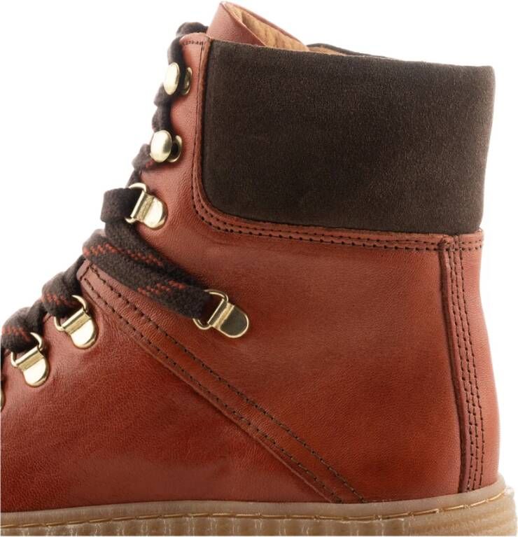 Shoe the Bear Agda Leren Wandelschoen Rood Dames