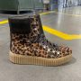 Shoe the Bear Agda boot suede Chesnut Leopard Pony Bruin Dames - Thumbnail 3
