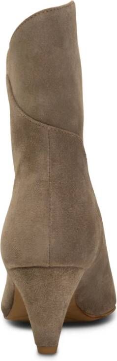 Shoe the Bear Paula Suède Enkellaars Taupe Beige Dames