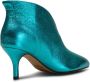 Shoe the Bear Turquoise Metallic Valentine Leren Hak Blauw Dames - Thumbnail 11