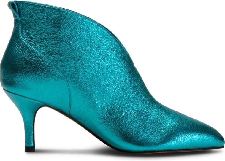 Shoe the Bear Turquoise Metallic Valentine Leren Hak Blauw Dames