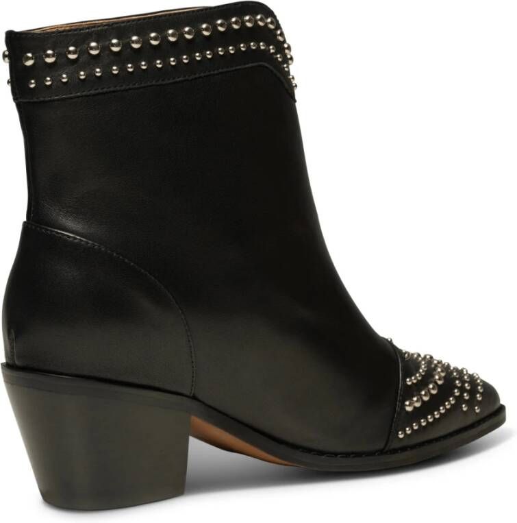 Shoe the Bear Annika Western Stud Leren Laarzen Zwart Dames