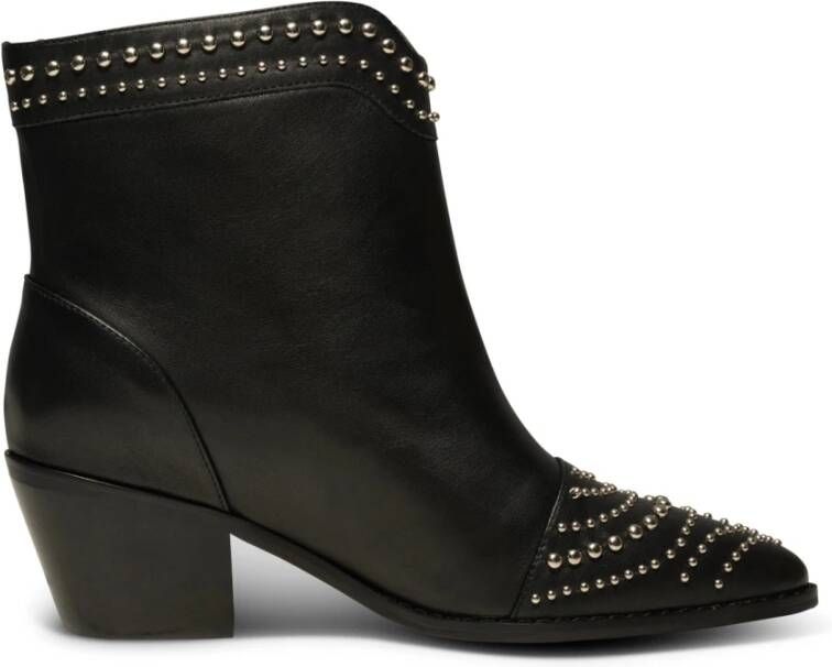 Shoe the Bear Annika Western Stud Leren Laarzen Zwart Dames