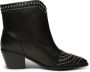 Shoe the Bear Annika Western Stud Leren Laarzen Zwart Black Dames - Thumbnail 4