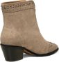 Shoe the Bear Annika Western Stud Suède Laarzen Taupe Beige Dames - Thumbnail 4