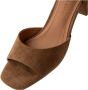 Shoe the Bear Blokhak Suède Sandaal Brown Dames - Thumbnail 8