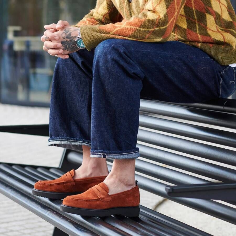 Shoe the Bear Casual Suede Loafer Brown Heren