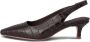 Shoe the Bear Croco Leren Slingback Hak Chocolade Brown Dames - Thumbnail 3