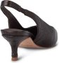 Shoe the Bear Croco Leren Slingback Hak Chocolade Brown Dames - Thumbnail 5