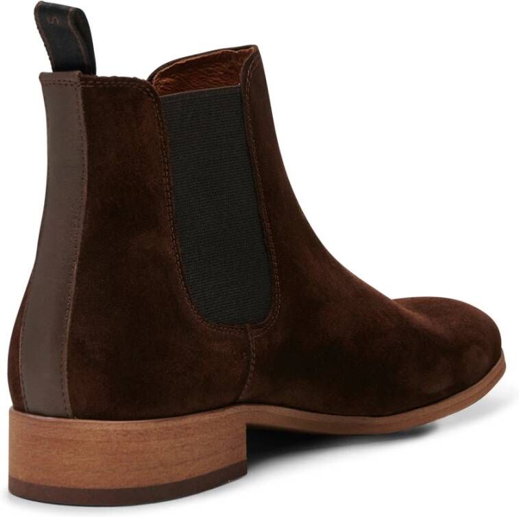 Shoe the Bear Dev chelsea boot waxed Bruin Brown Heren