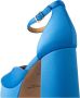 Shoe the Bear Elegante Satijnen Plateauhakken met Enkelband Blue Dames - Thumbnail 9