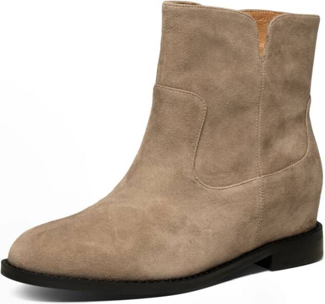 Shoe the Bear Elegante Suède Elvira Laars Taupe Beige Dames