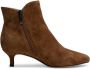 Shoe the Bear Elegante Suède Enkellaars met Ritssluiting Beige Dames - Thumbnail 4