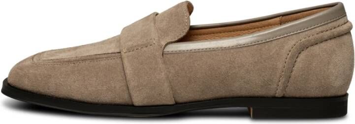 Shoe the Bear Erika Saddle Loafer van Suède Beige Dames