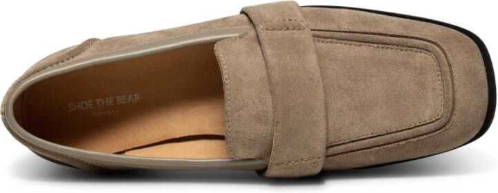 Shoe the Bear Erika Saddle Loafer van Suède Beige Dames