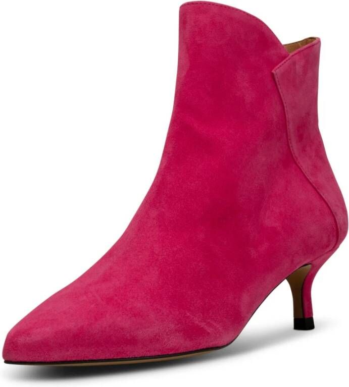 Shoe the Bear Fuchsia Suède Enkellaars Saga Roze Dames