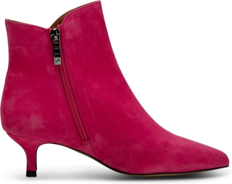 Shoe the Bear Fuchsia Suède Enkellaars Saga Roze Dames