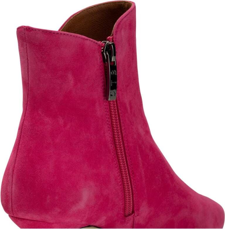 Shoe the Bear Fuchsia Suède Enkellaars Saga Roze Dames