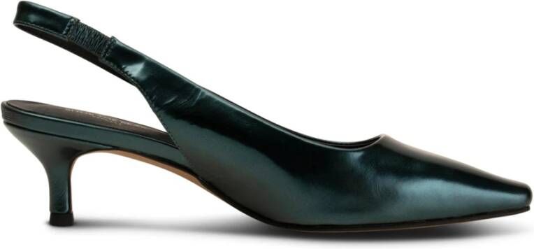 Shoe the Bear Maxine Leren Slingback Teal Metallic Groen Dames