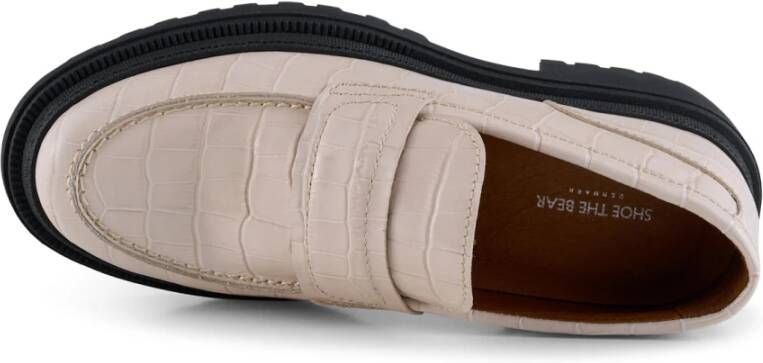 Shoe the Bear Iona loafer leer WIT Krokodil White Dames