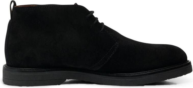 Shoe the Bear Moderne Kip Desert Boot Suede Zwart Heren