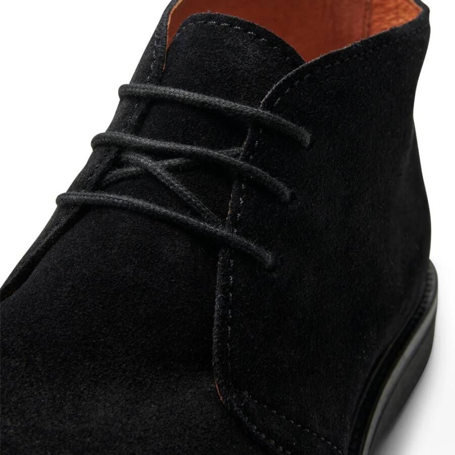 Shoe the Bear Moderne Kip Desert Boot Suede Zwart Heren