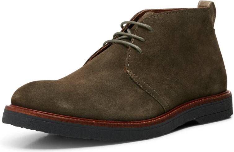 Shoe the Bear Kip Desert Boot Suede Khaki Groen Heren