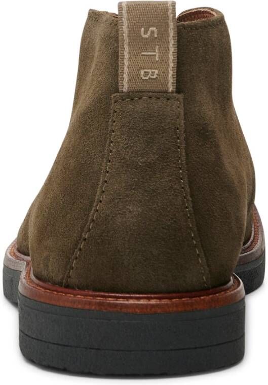 Shoe the Bear Kip Desert Boot Suede Khaki Groen Heren