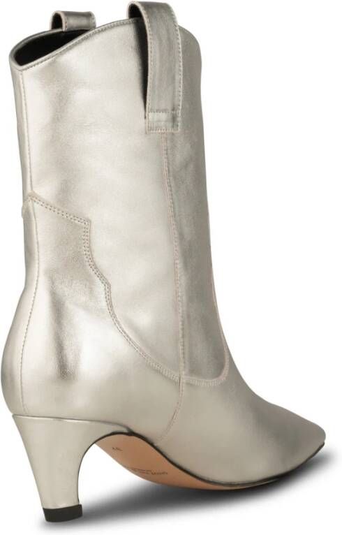 Shoe the Bear Metallic Western-geïnspireerde Puntige Neus Laarzen Gray Dames
