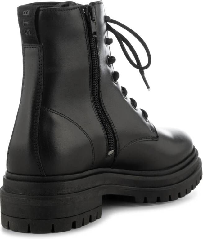 Shoe the Bear Nettie veterschoen leer Zwart Black Dames