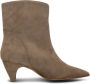 Shoe the Bear Paula Suède Enkellaars Taupe Beige Dames - Thumbnail 5
