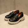 Shoe the Bear Chunky Leren Loafer Zwart Contrast Black Dames - Thumbnail 3