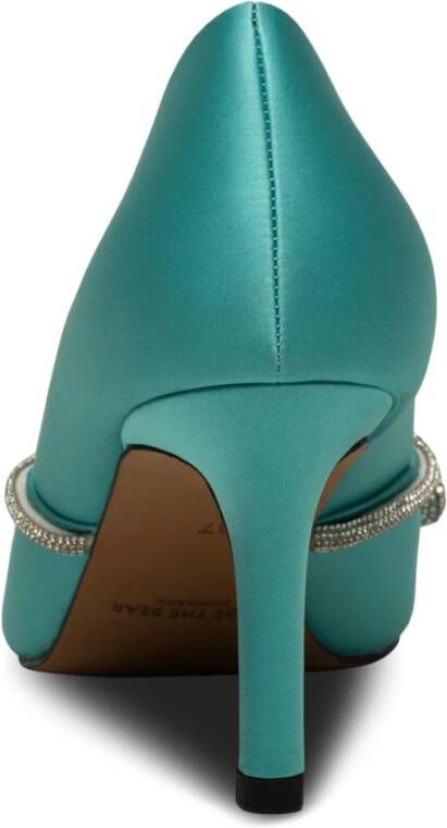 Shoe the Bear Turquoise Satijnen Strik Hakken Blauw Dames