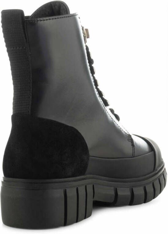 Shoe the Bear Rebel lace-up boots leather Black Black Zwart Dames