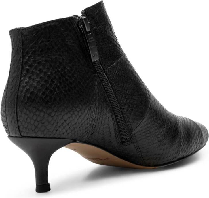 Shoe the Bear Saga Visleer Bootie Zwart Dames