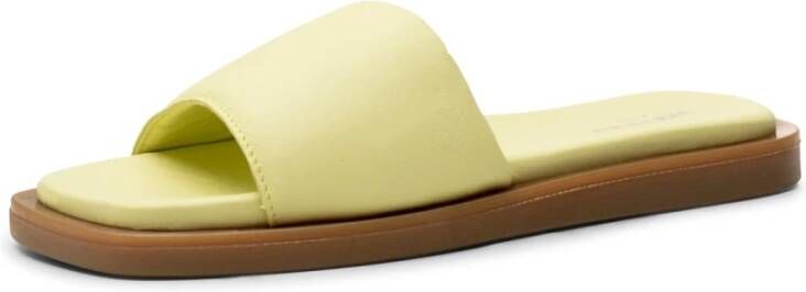Shoe the Bear Krista Mule Leren Slipper Geel Dames