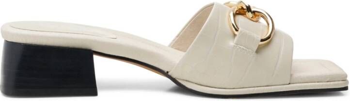 Shoe the Bear Colette Trim Mule Leer OFF White Wit Dames