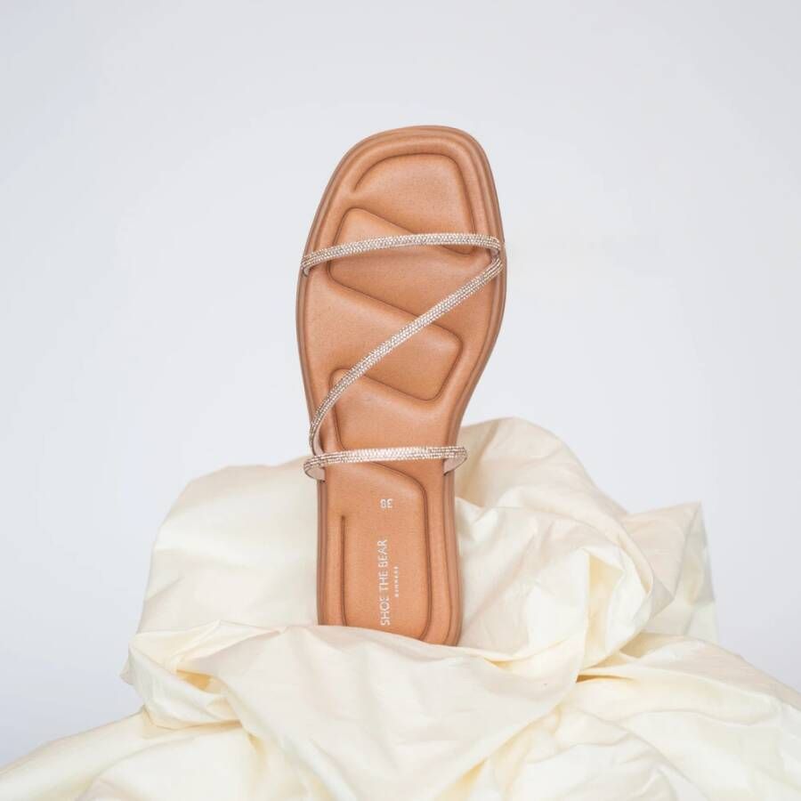 Shoe the Bear Glam Sandal Champagne Brown Dames