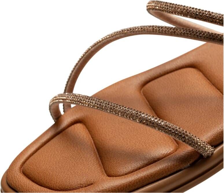 Shoe the Bear Glam Sandal Champagne Brown Dames