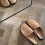 Shoe the Bear Stijlvolle Leren Klompen Beige Dames - Thumbnail 3